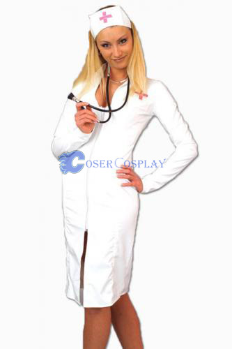 Lycra Spandex Nurse Costume Sexy Lingerie